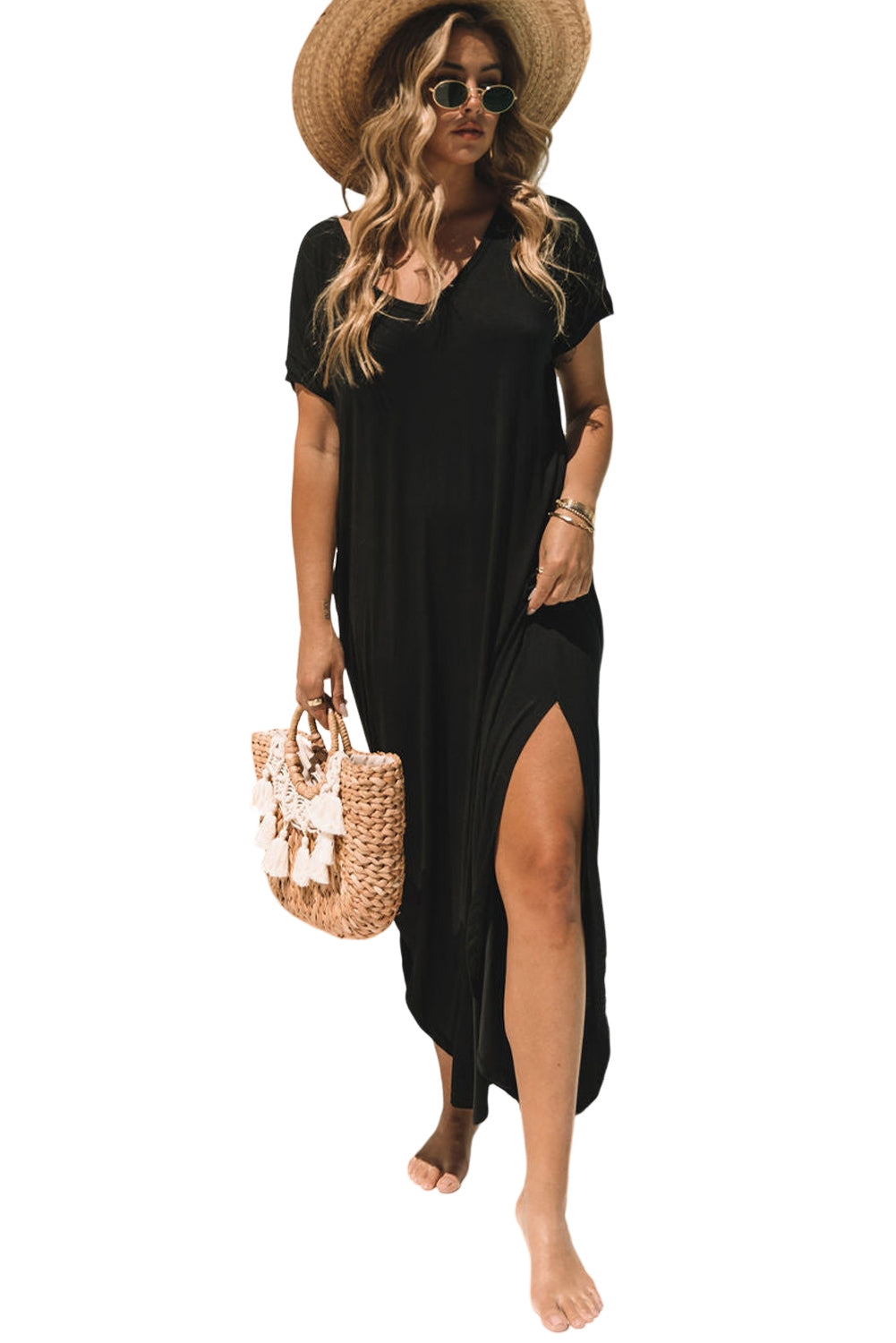 Black Maxi T-shirt Dress