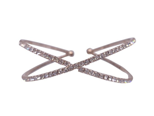 Criss- Cross  Adjustable Rhinestone Bracelet