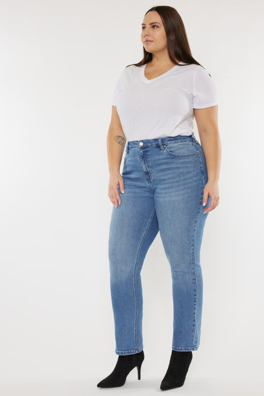 Plus Size Walk In The Park  High Waist Jeans