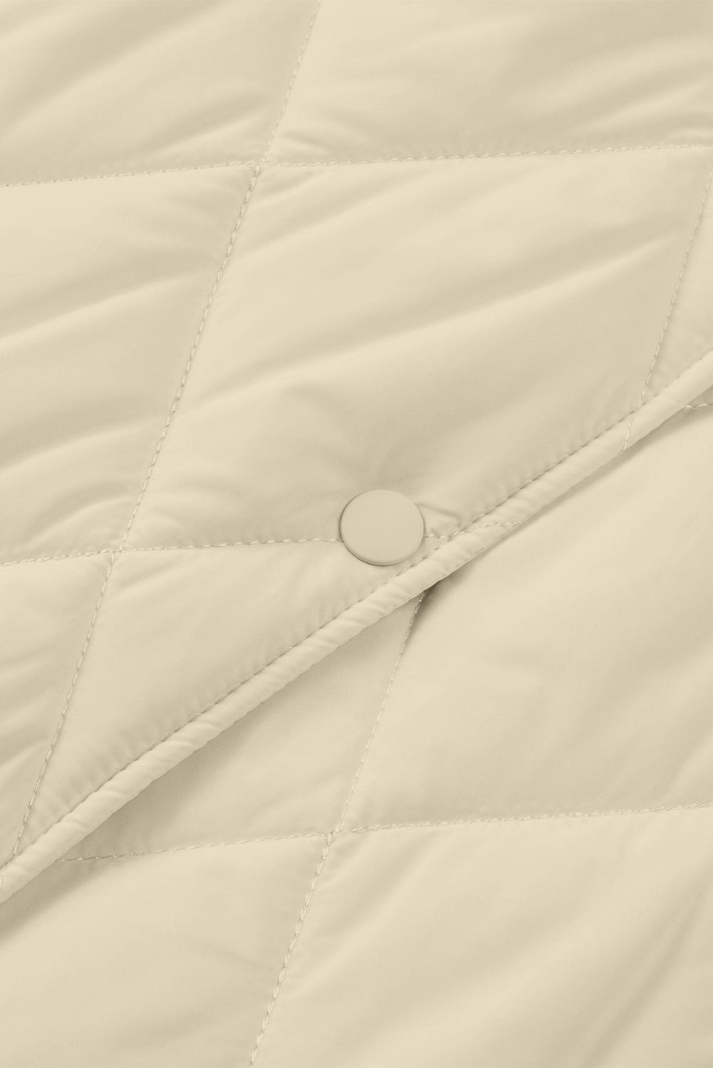 Beige Quilted Hooded Puffer Coat