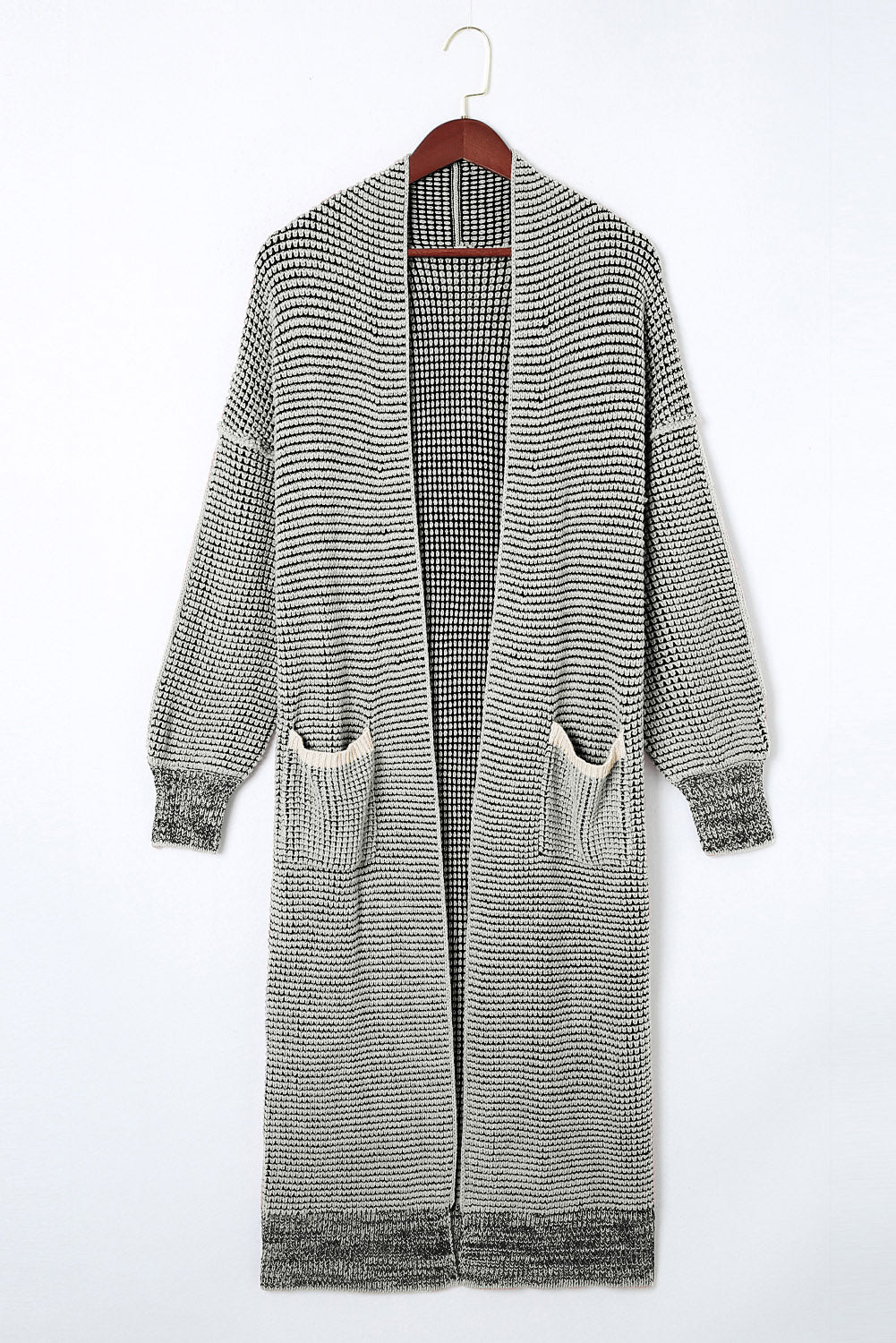 Grey casual Large Pocket Duster Cardigan