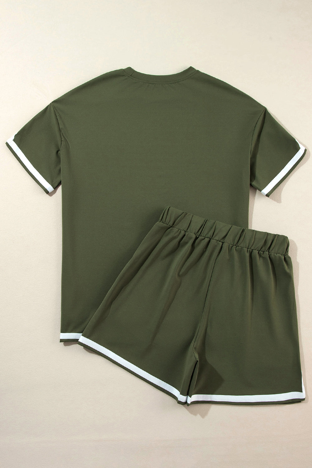 Vineyard Green Trim Tee and Shorts Set