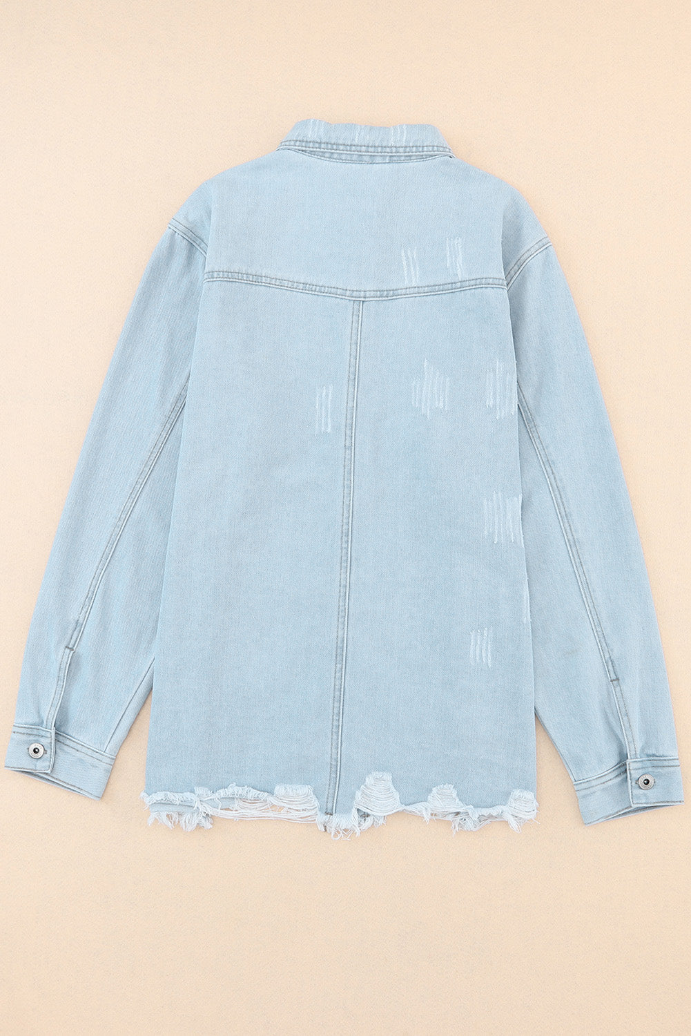 Sky Blue Flap Pocket Denim Jacket