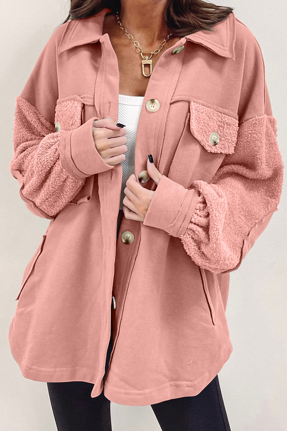 Exposed Seam Oversized Jacket