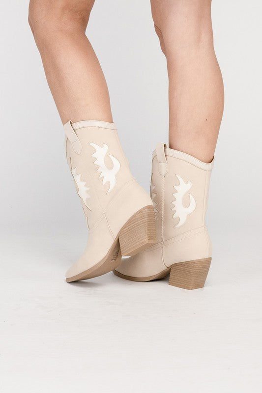 Fancy Cowboy Mid Height Boots