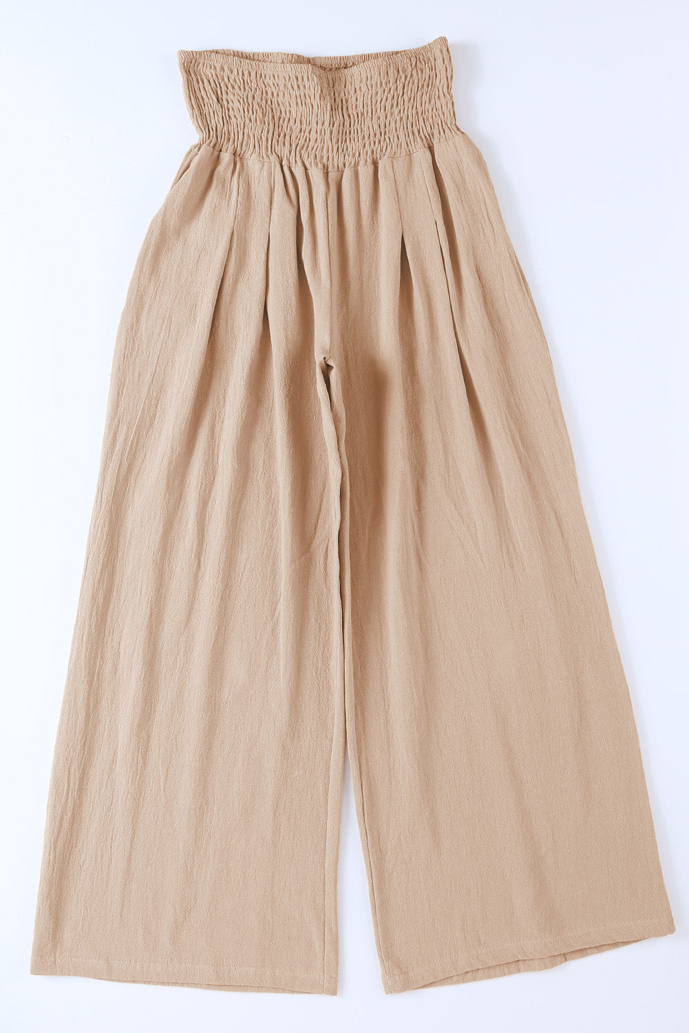 Khaki High Waist Wide Leg Pants