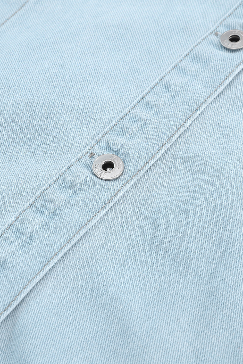 Sky Blue Flap Pocket Denim Jacket