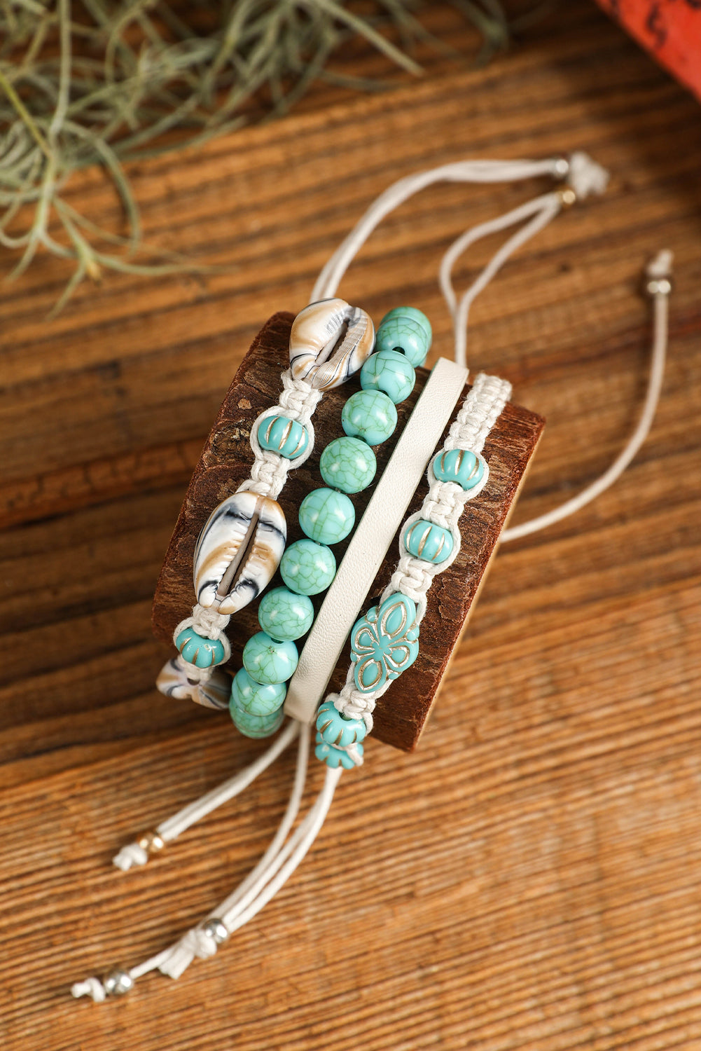 Turquoise Shell Multi Layered Bracelet Set