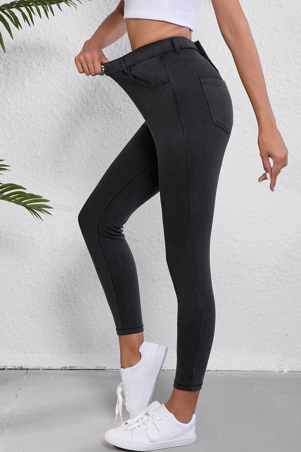 Black Skinny Fit High Waist Jeans