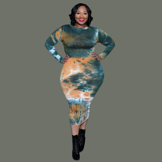 Plus Size Tye Dye Dresses (Up to Size 5X) Runs Small