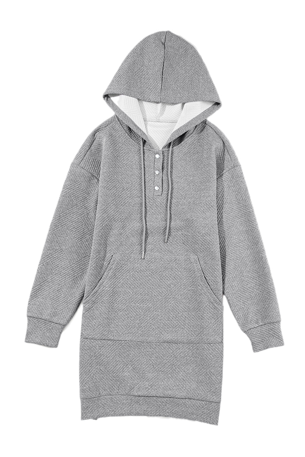 Kangaroo Pocket Drawstring Hooded Mini Dress