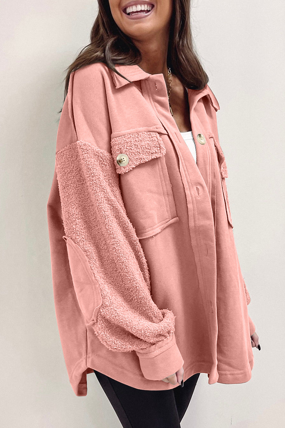 Exposed Seam Oversized Jacket