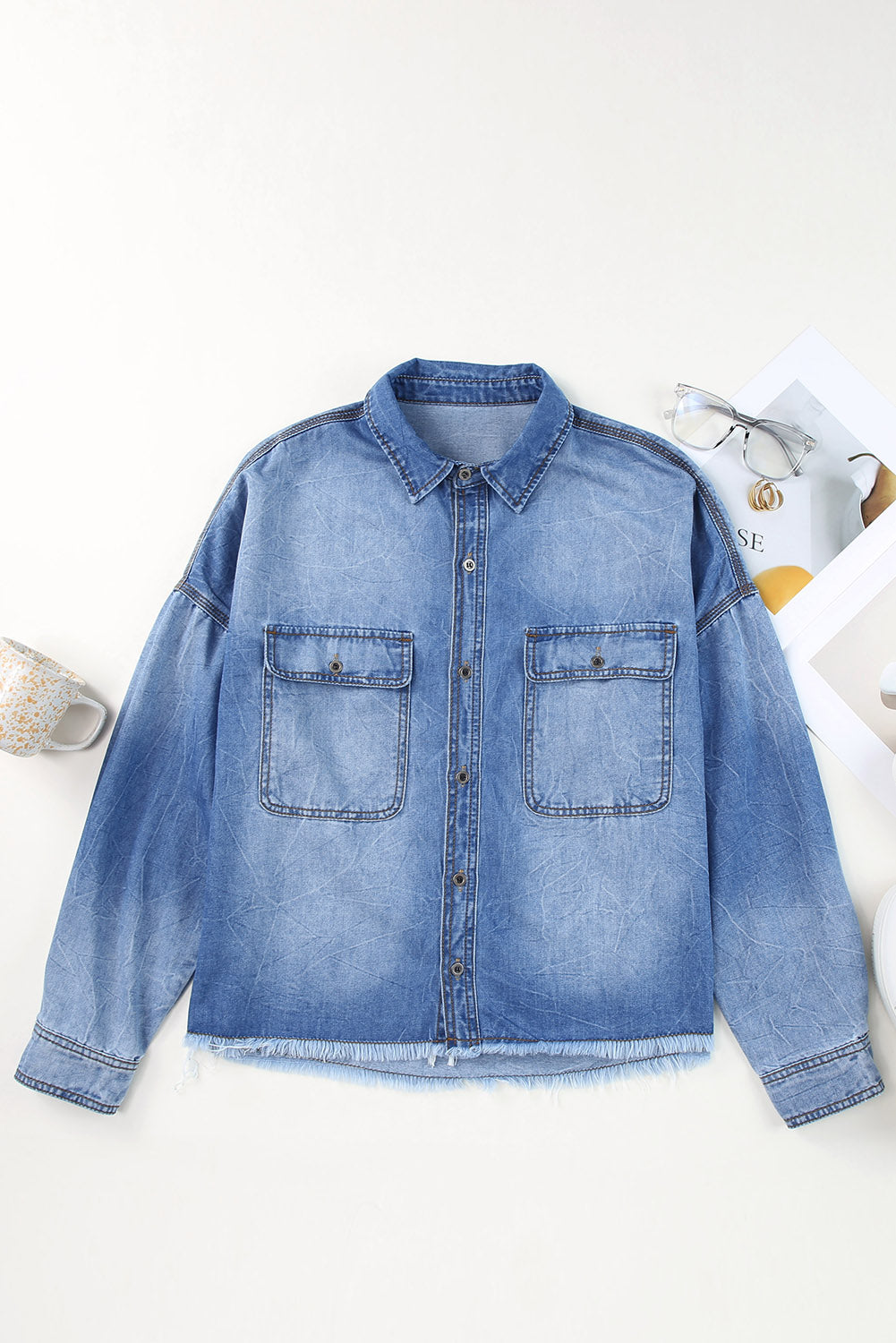 Fly Girl Sky Blue Denim Jacket