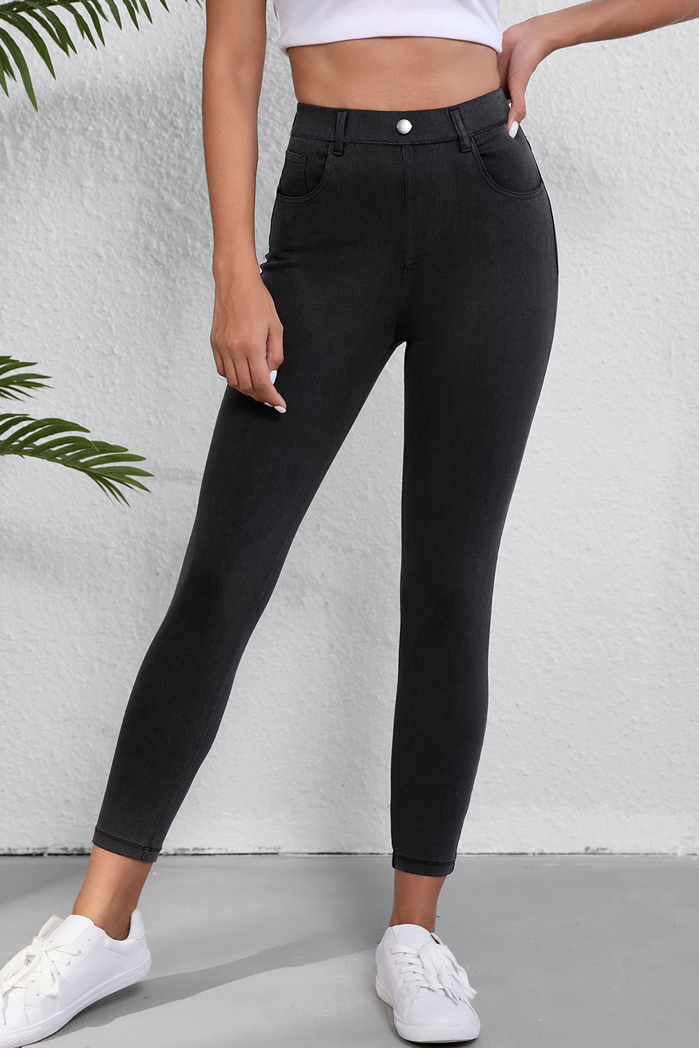 Black Skinny Fit High Waist Jeans