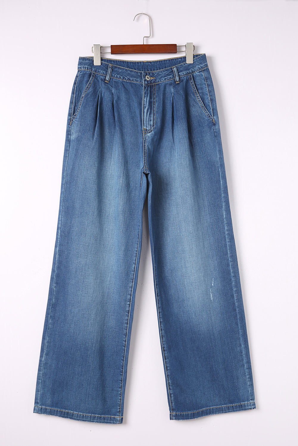 Blue loose Fit Wide Leg Jeans