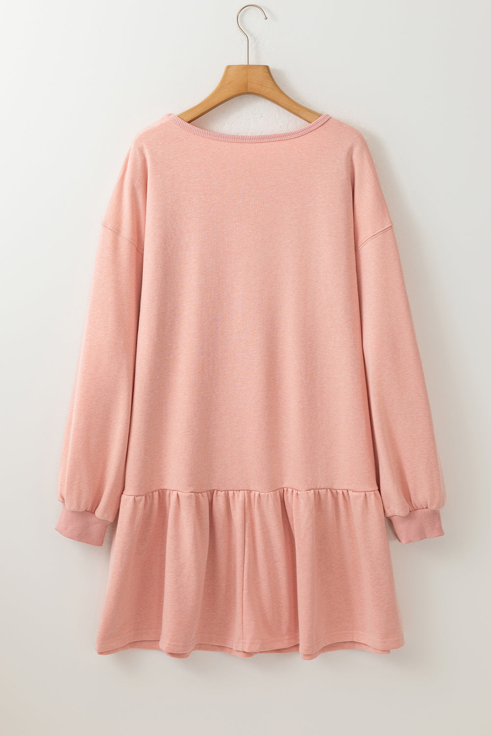 Dusty Pink Puff Sleeve Mini Dress