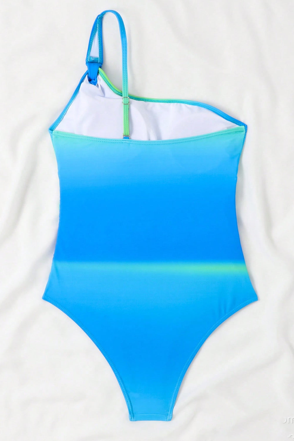 Sky Blue Asymmetric One-shoulder Swimsuit