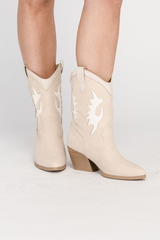 Fancy Cowboy Mid Height Boots