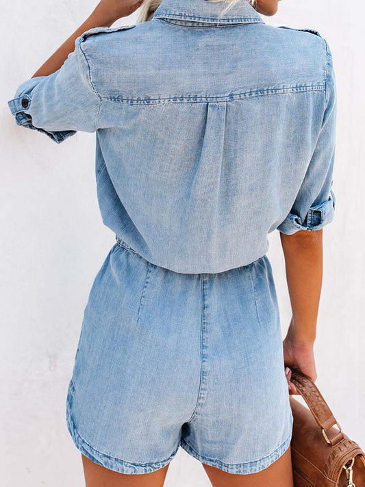 Busy body Denim Romper