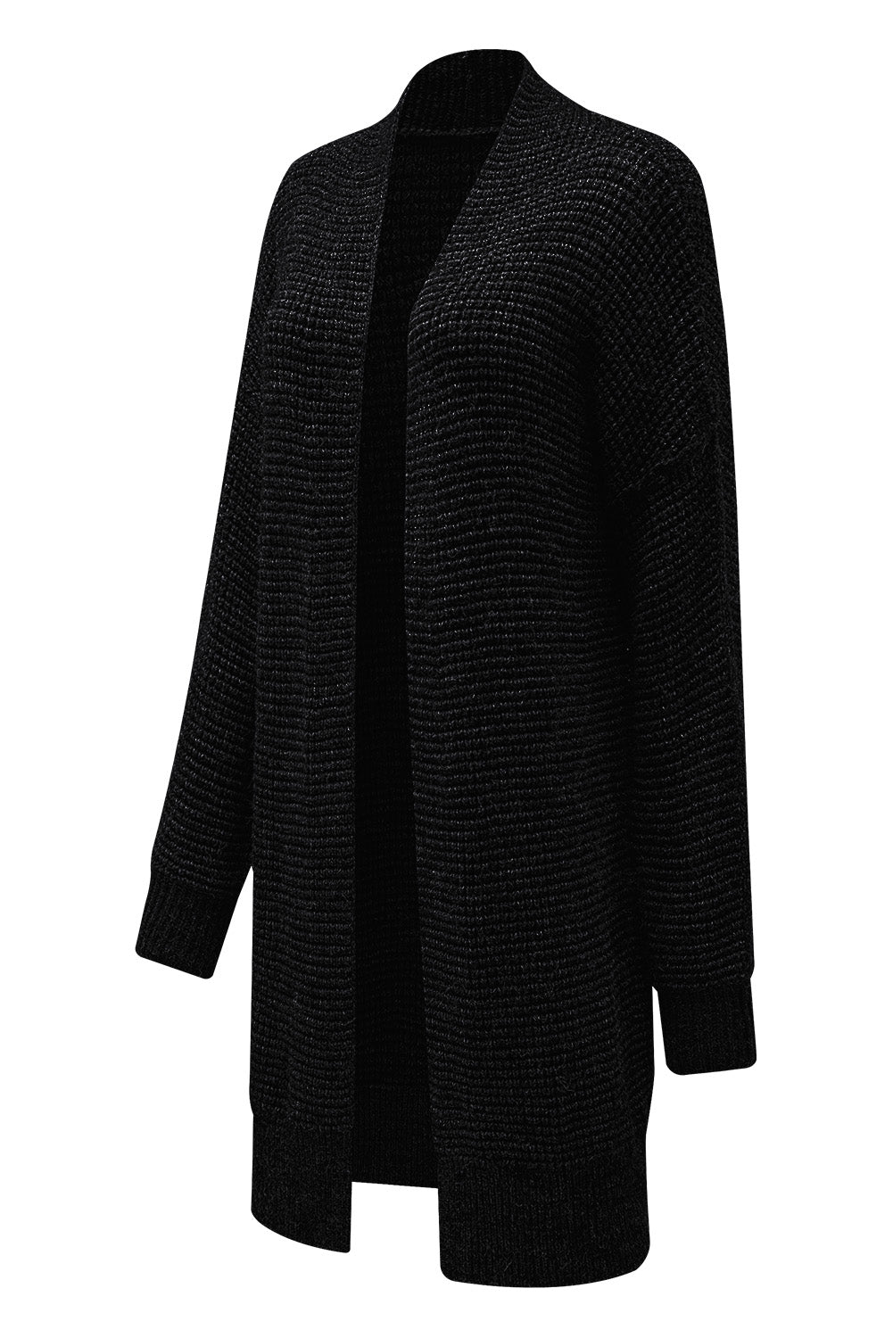 Small Print Knitted Open Front Cardigan