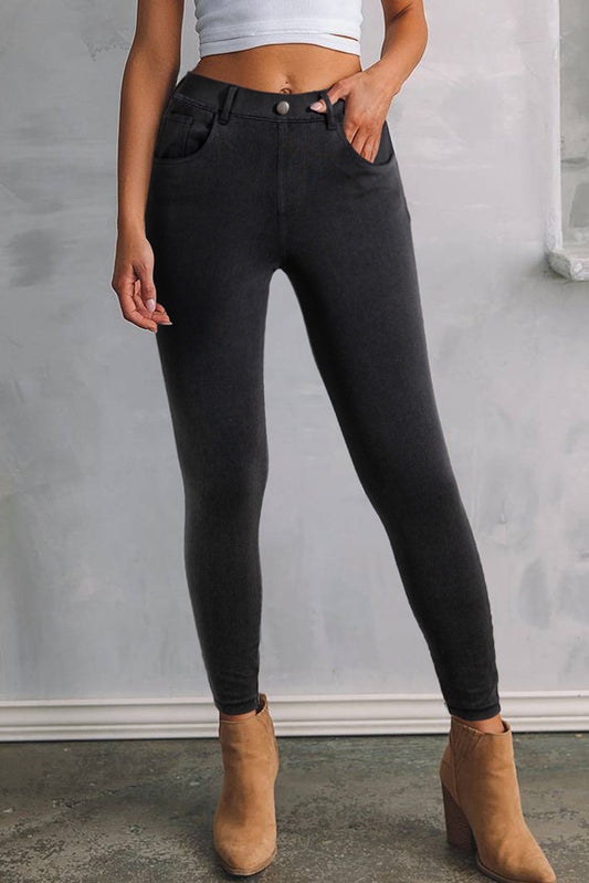 Black Skinny Fit High Waist Jeans