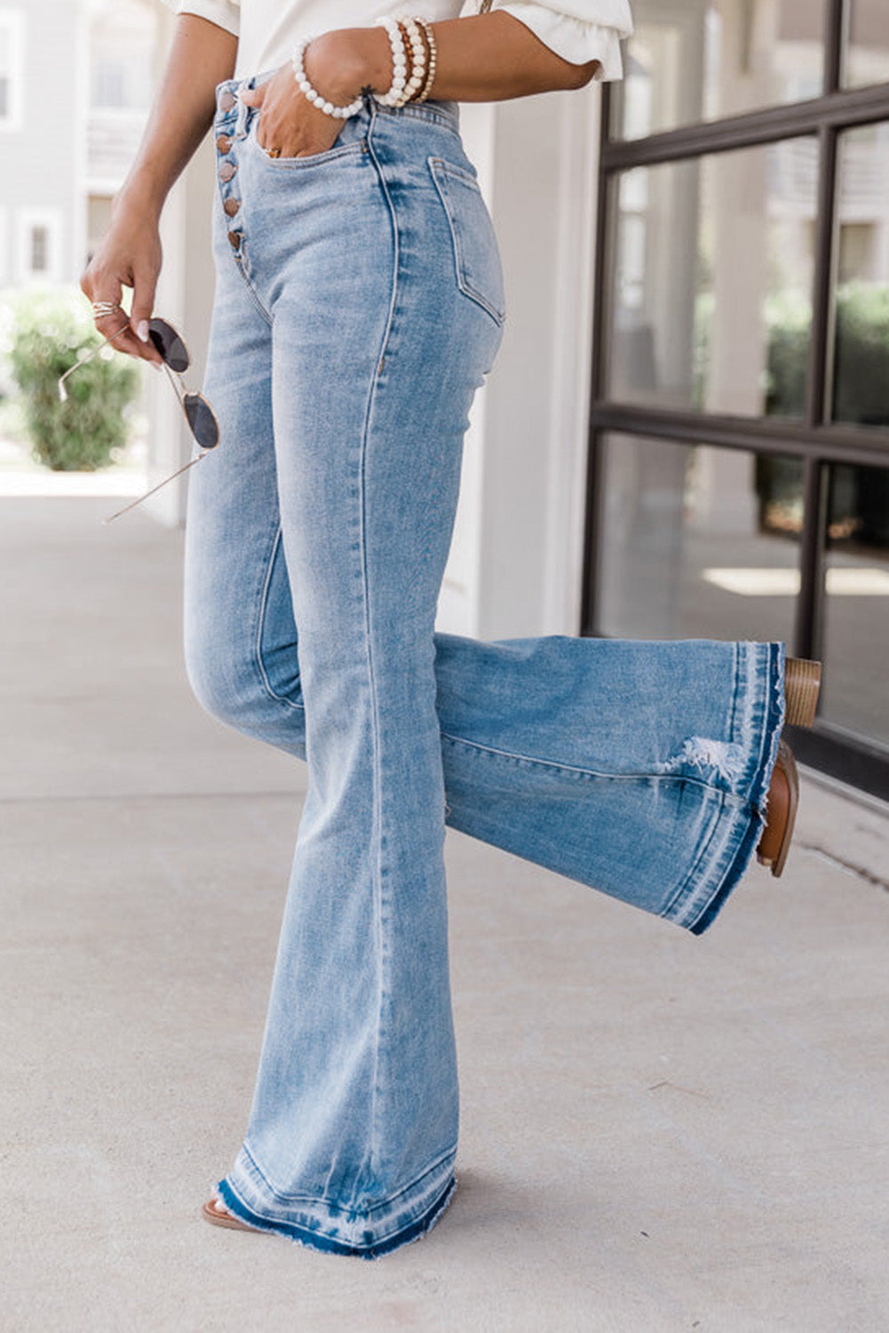 Plus & Regular Fit High Waisted Bell Bottom Jeans