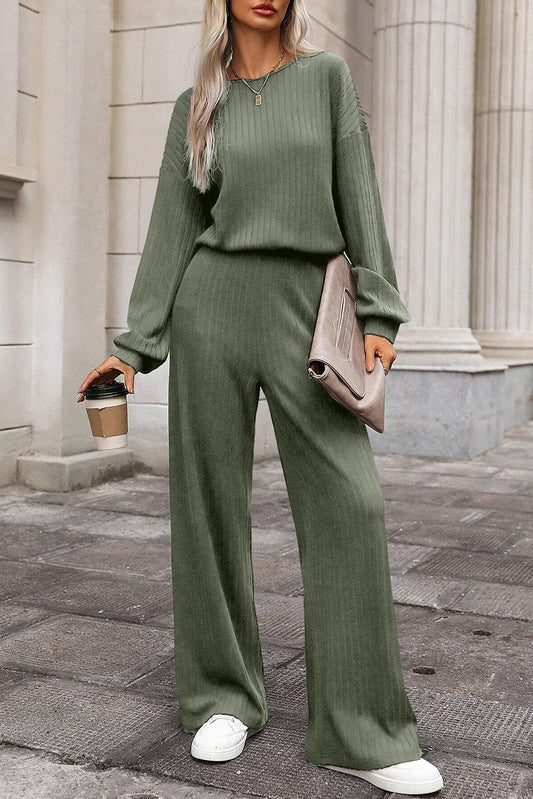 Laurel Green High Waist Jumpsuit