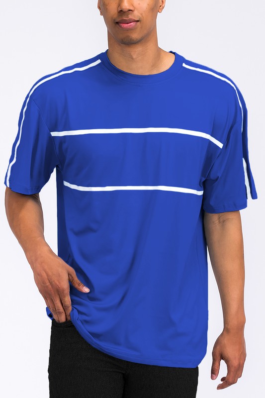 Round Neck Tape Stripe T-shirt