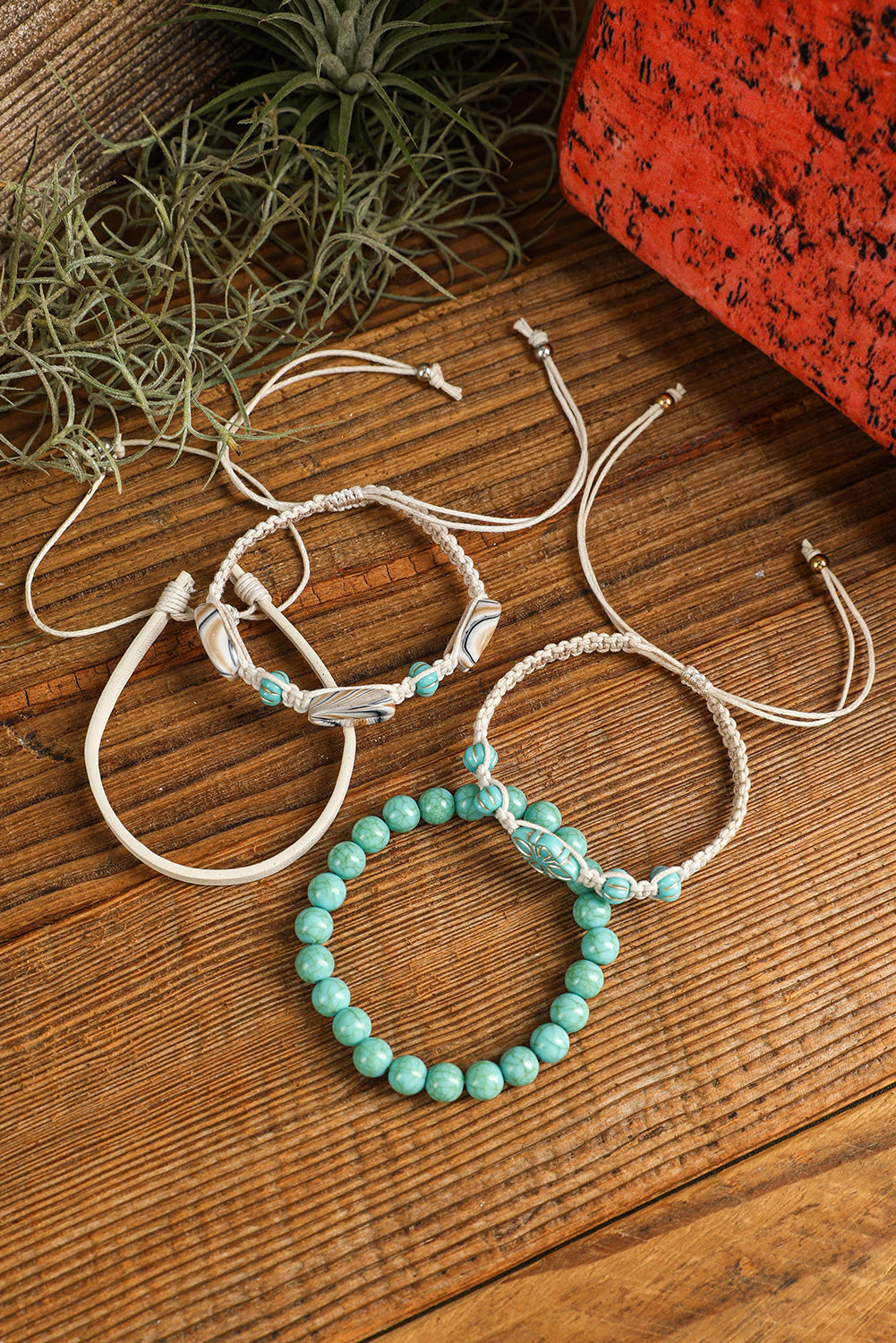 Turquoise Shell Multi Layered Bracelet Set