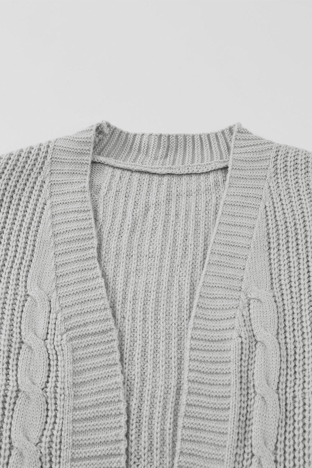 Knit Textured Long Cardigan (Up to size 4X)