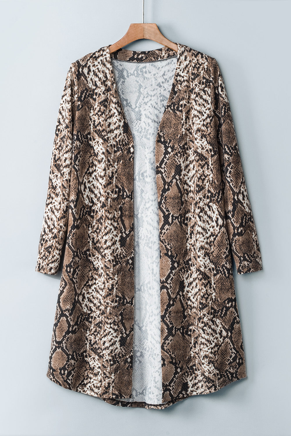 Camo Print Long Cardigan