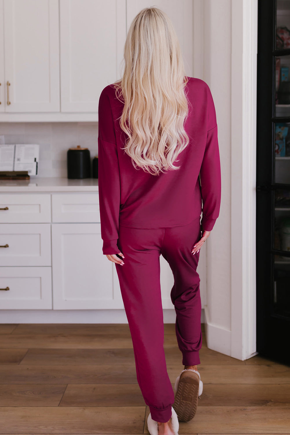 Long Sleeve Pullover Loungewear Set (Curvy Sizes)