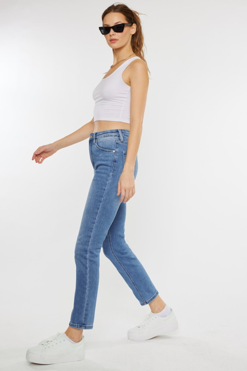 Plus Size Walk In The Park  High Waist Jeans