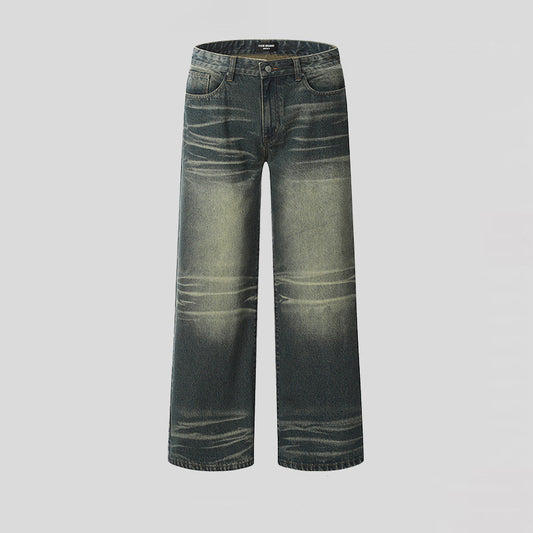 Men American Retro Washed Look Jeans