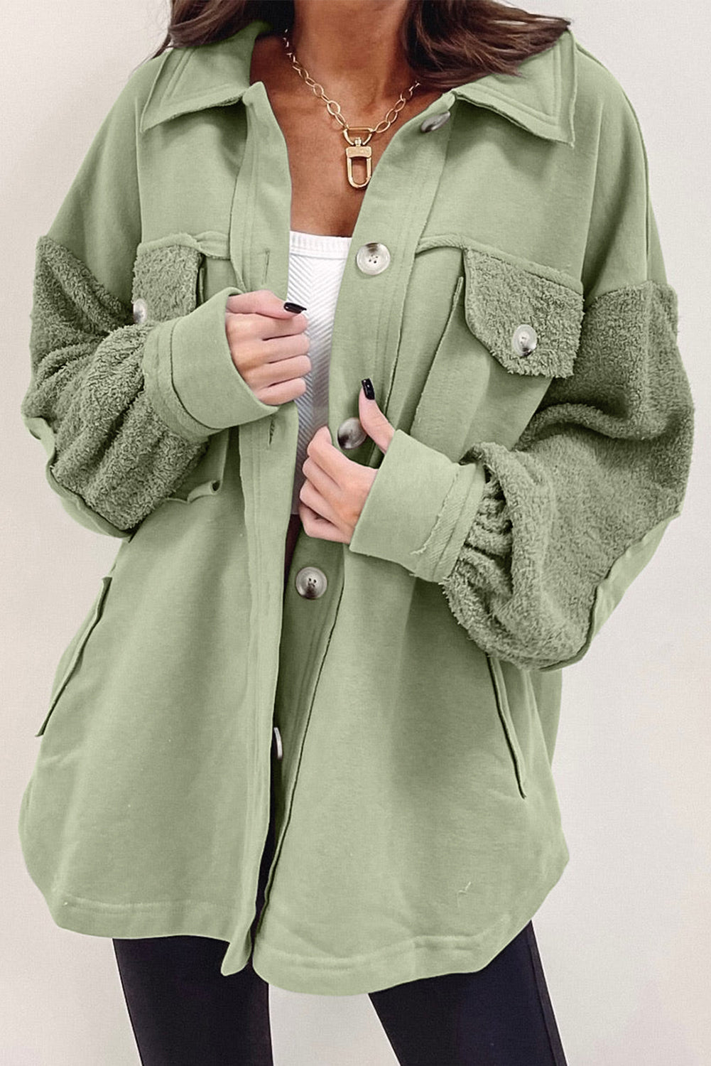 Exposed Seam Oversized Jacket