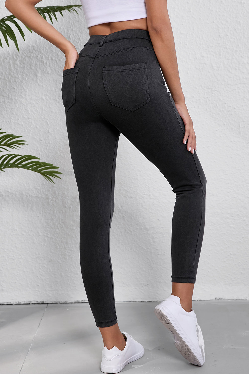 Black Skinny Fit High Waist Jeans