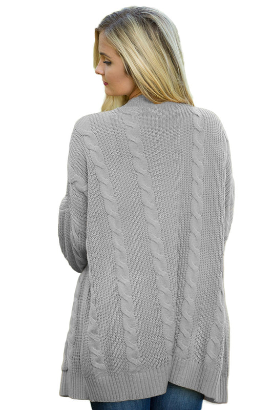 Knit Textured Long Cardigan (Up to size 4X)