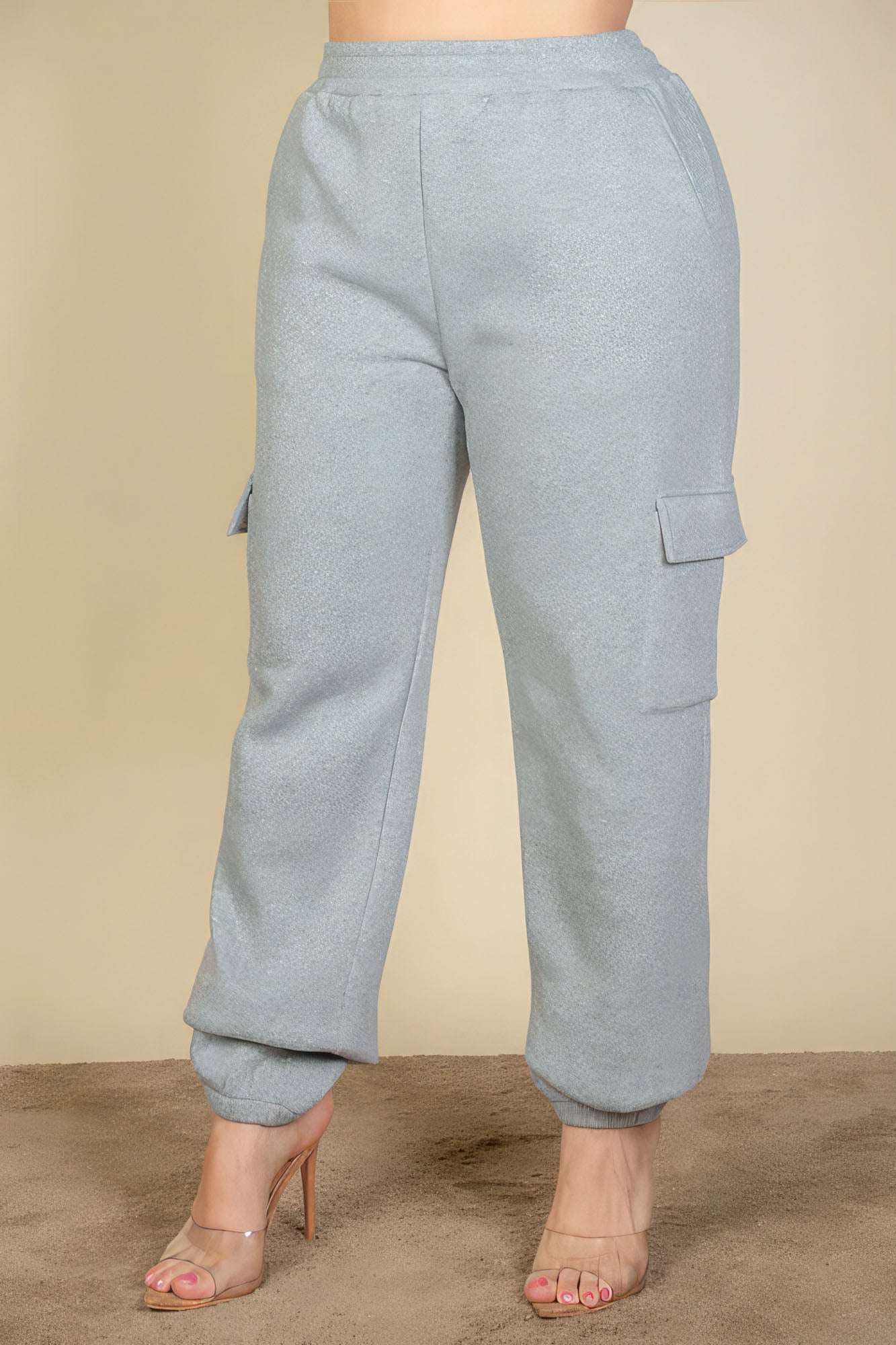 Plus Size Side Pocket Drawstring Sweatpants