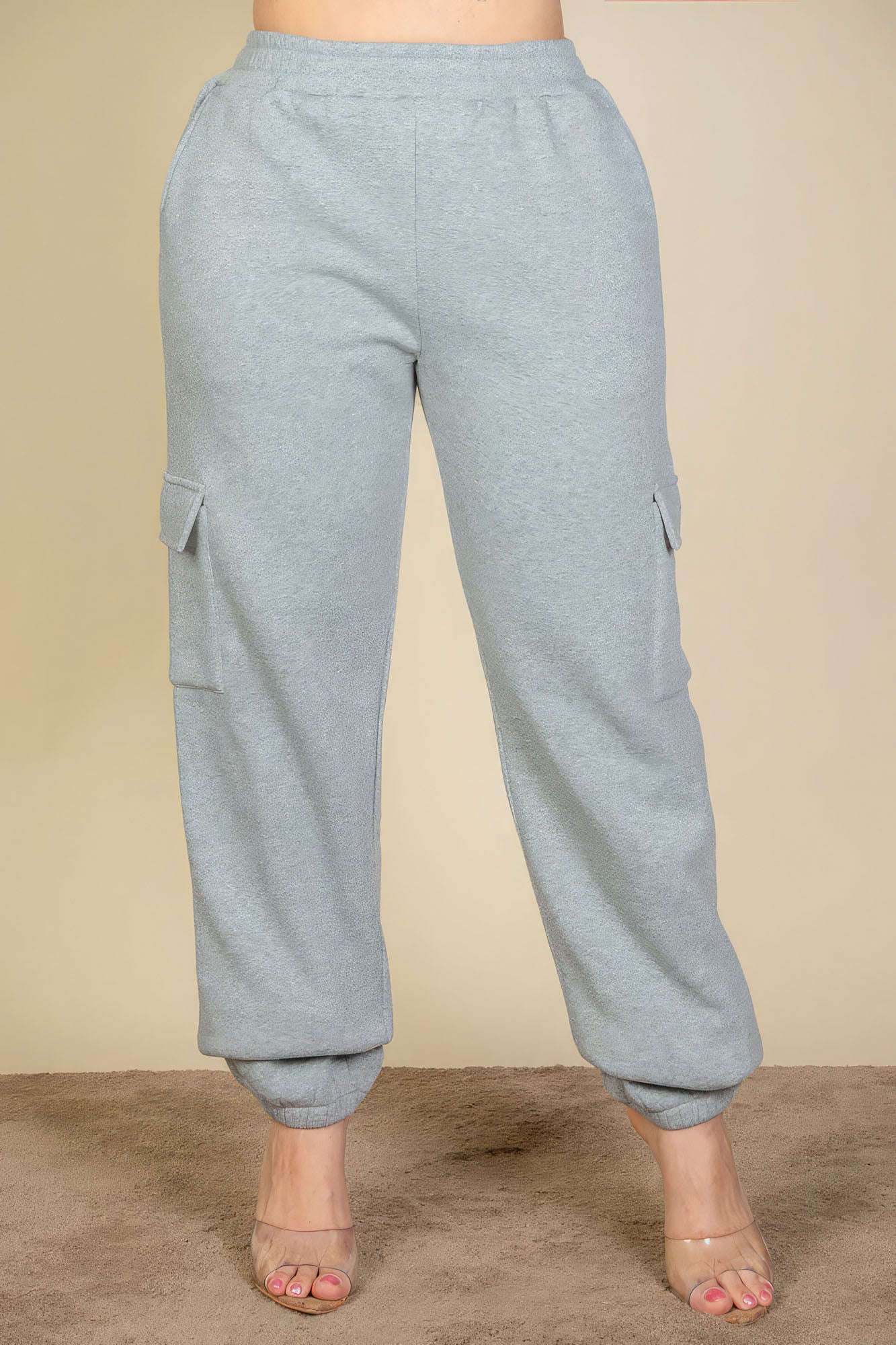 Plus Size Side Pocket Drawstring Sweatpants