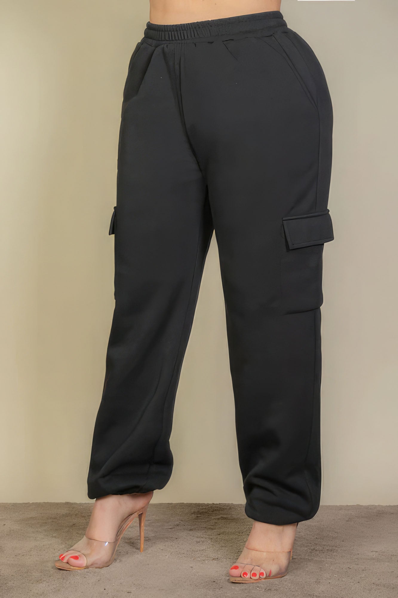 Plus Size Side Pocket Drawstring Sweatpants