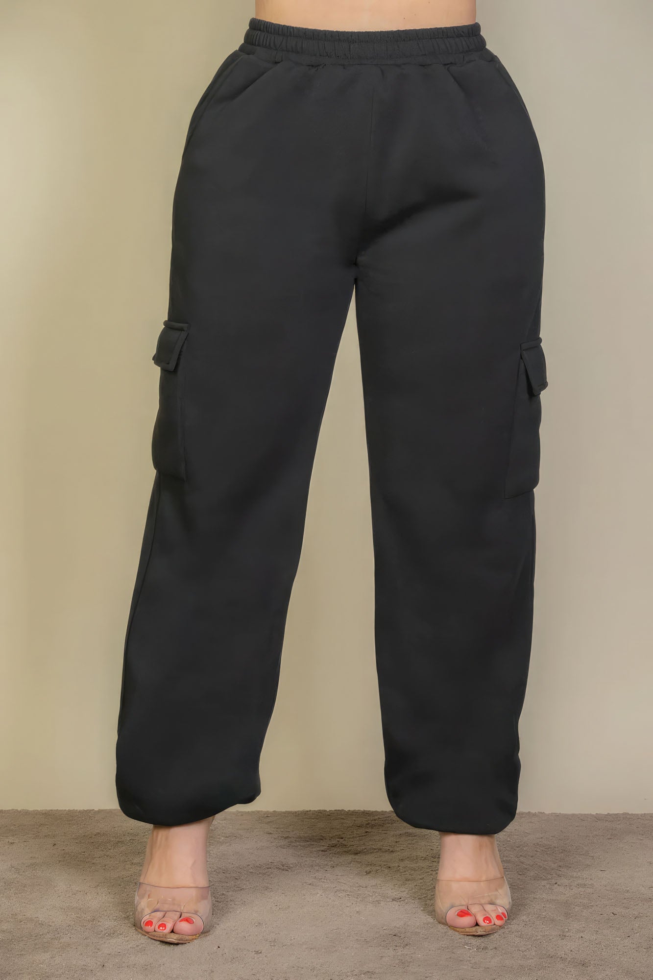 Plus Size Side Pocket Drawstring Sweatpants