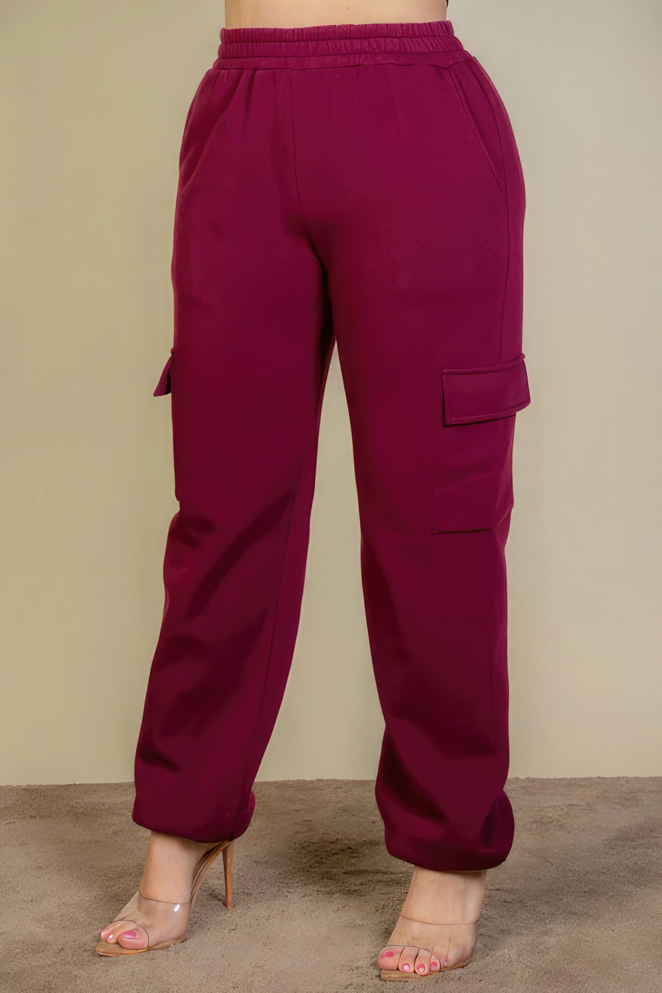 Plus Size Side Pocket Drawstring Sweatpants