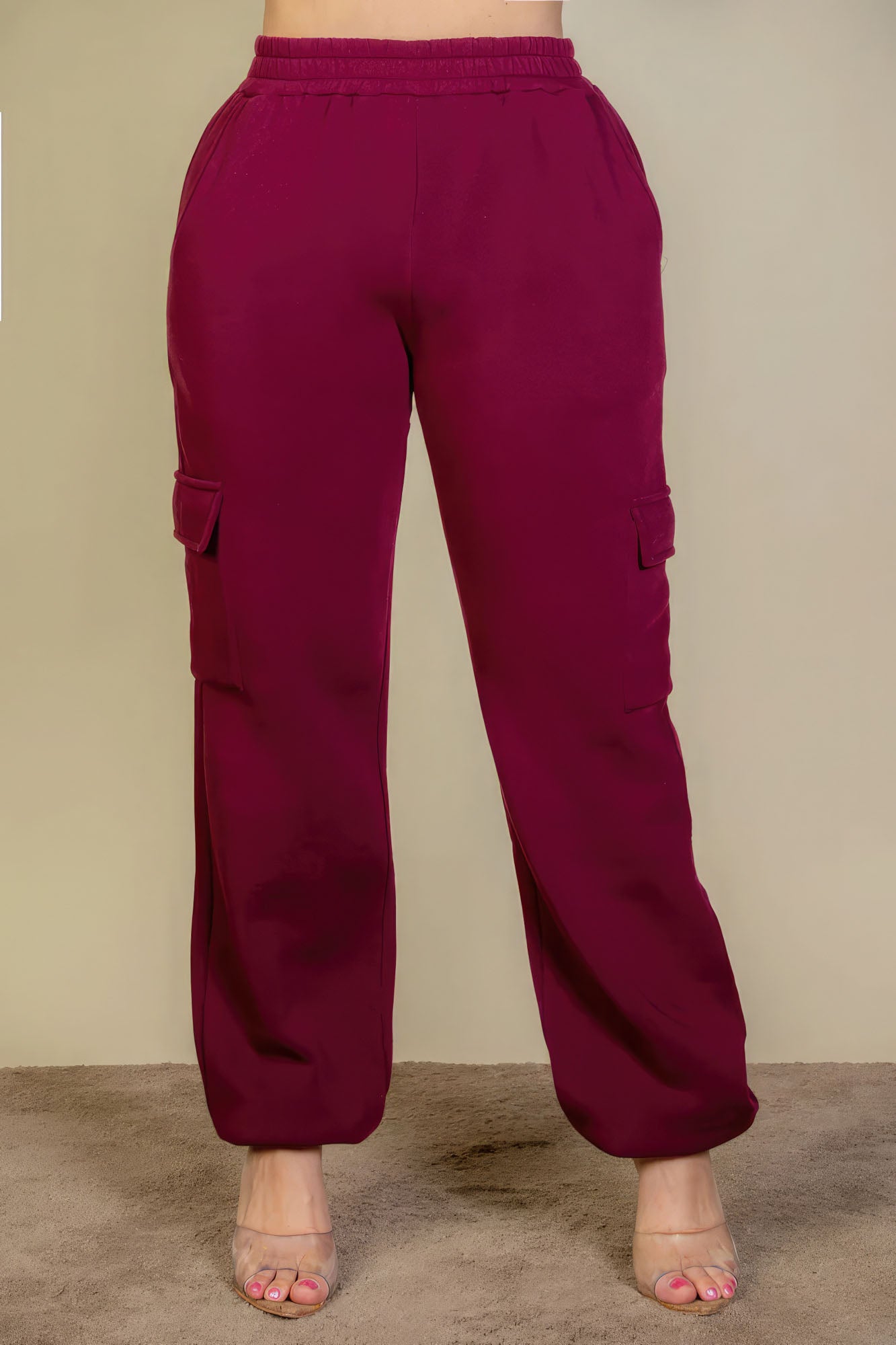 Plus Size Side Pocket Drawstring Sweatpants