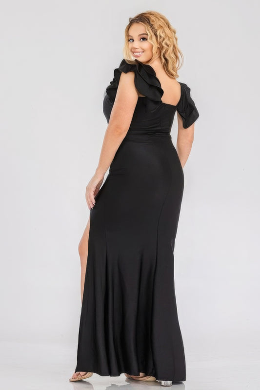 Satin Stretch Elegant Maxi Dress