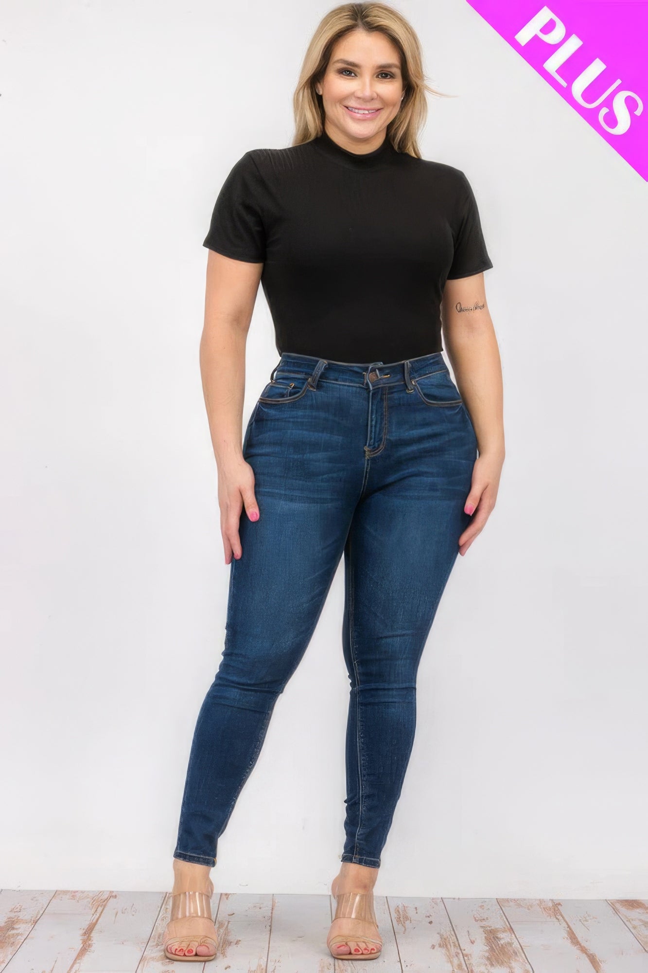 Plus Size Short Sleeve Bodysuit