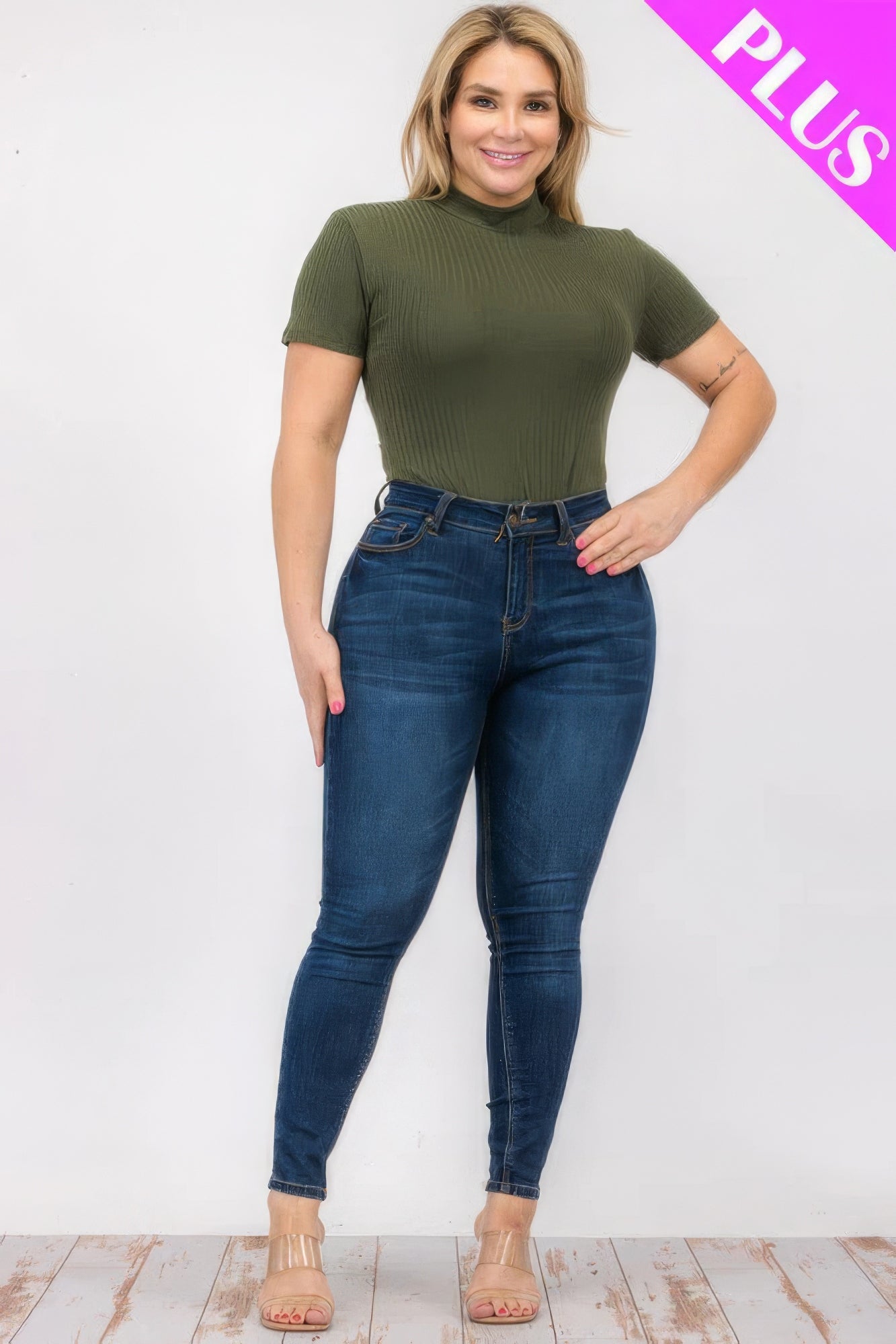 Plus Size Short Sleeve Bodysuit