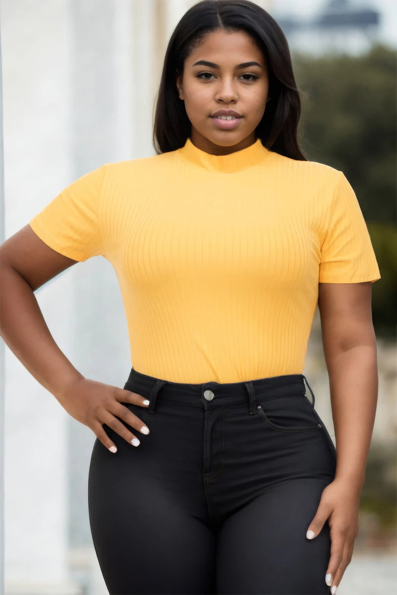 Plus Size Short Sleeve Bodysuit