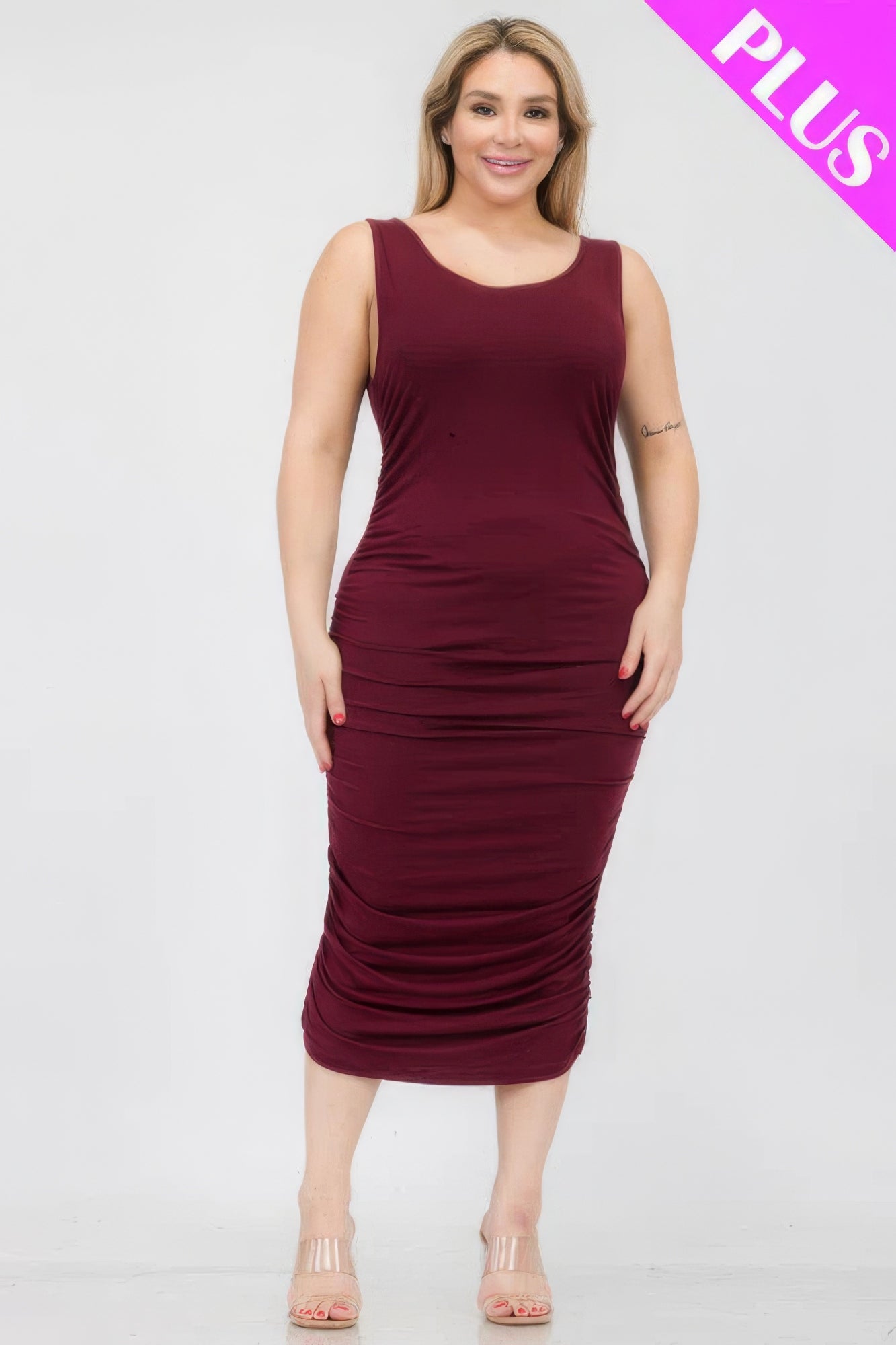 Plus Size Bodycon Midi Dress