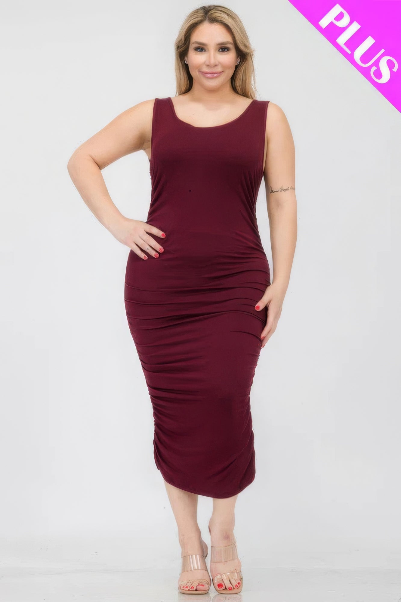 Plus Size Bodycon Midi Dress