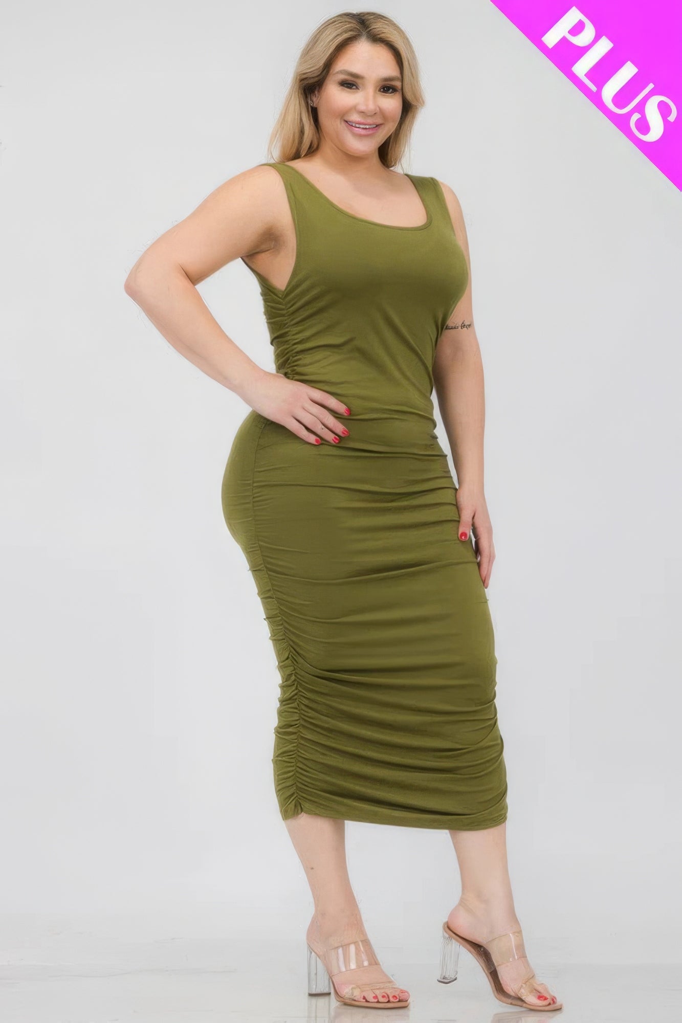 Plus Size Bodycon Midi Dress